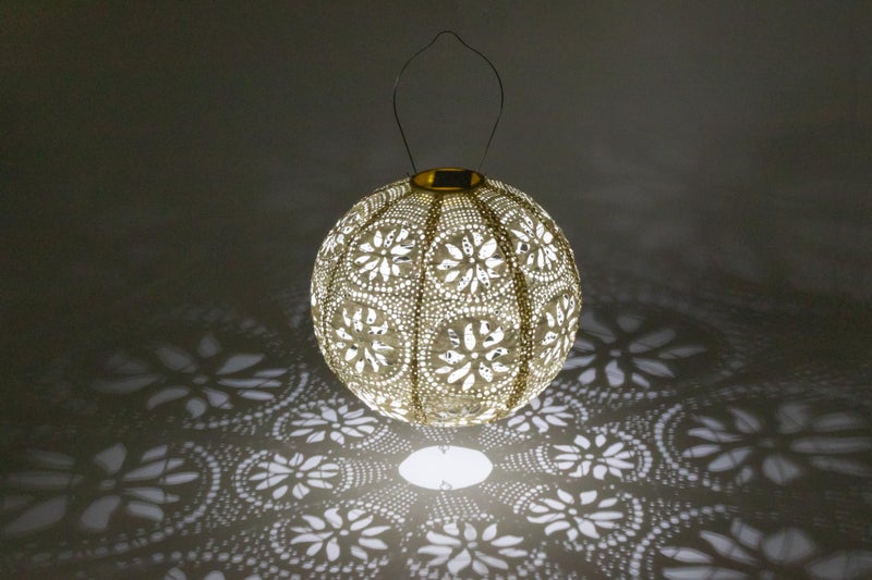 Allsop Home Garden 31598 Soji Stella Boho Globe 12-in. Tyvek Solar Lantern - Image 3